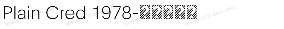 Plain Cred 1978字体转换